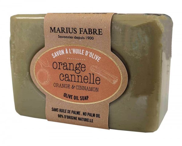 Marius Fabre Bio-Olivenöl Seife Orange &amp; Zimt ohne Palmöl 100g