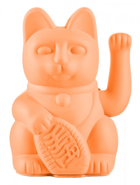 DONKEY Winkekatze Pfirsich Maneki Neko Lucky Cat Glücksbringer 15cm