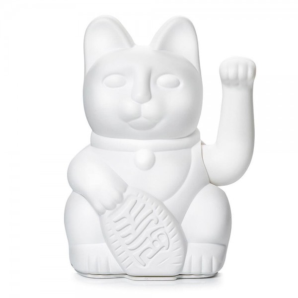 DONKEY Winkekatze Weiß Maneki Neko Lucky Cat Glücksbringer 15cm