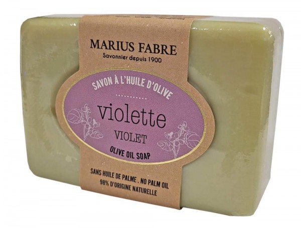 Marius Fabre Bio-Olivenöl Seife Veilchen (Violette) ohne Palmöl 100g